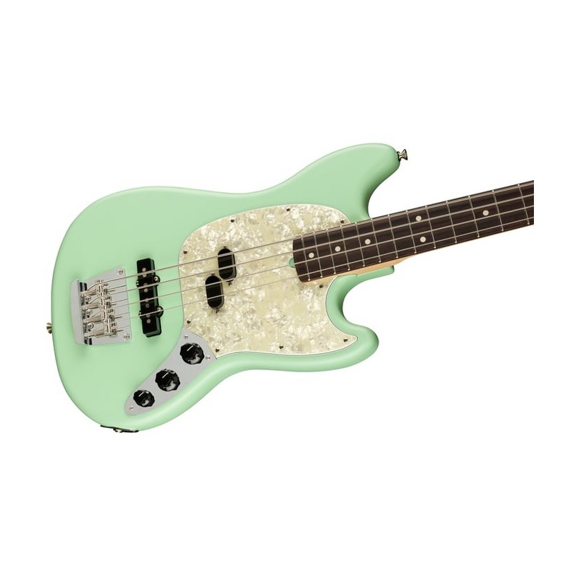 AMERICAN PERFORMER MUSTANG BASS RW SATIN SURF GREEN fender