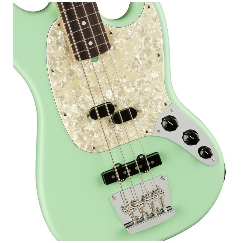 AMERICAN PERFORMER MUSTANG BASS RW SATIN SURF GREEN fender