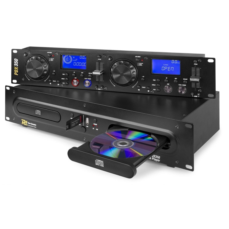 Lecteur CD, double CD/MP3/USB rackable - PDX350