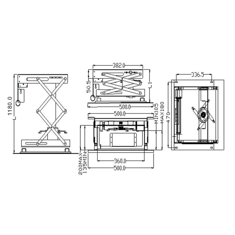  Hauteur 100cm max