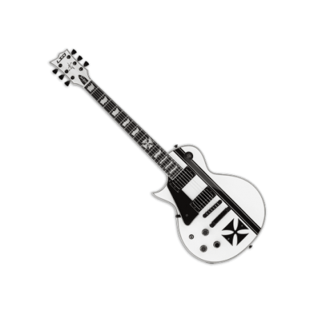 LTD Guitars Signature James Hetfield Ironcross Snow White SLJMUSIC.COM