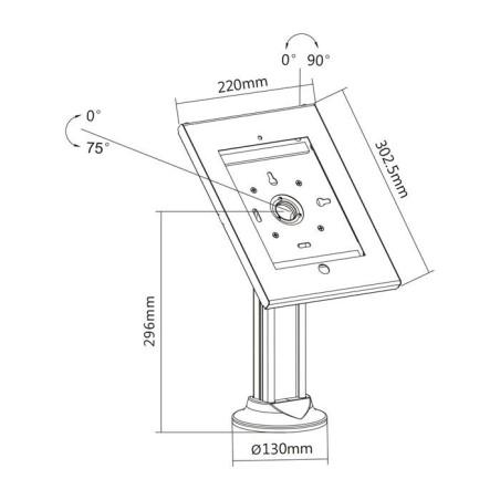 Support antivol sur table pour tablette IPAD 2/3/4/5/6/Air/Air2/PRO 9.7´´