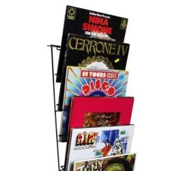 SUPPORT MURAL 60 VINYLES NOIR - VWM 60 BL GLORIUS DJ