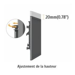 Support sur roulettes pour 2 écrans TV 40´´-65´´ Hauteur 240cm