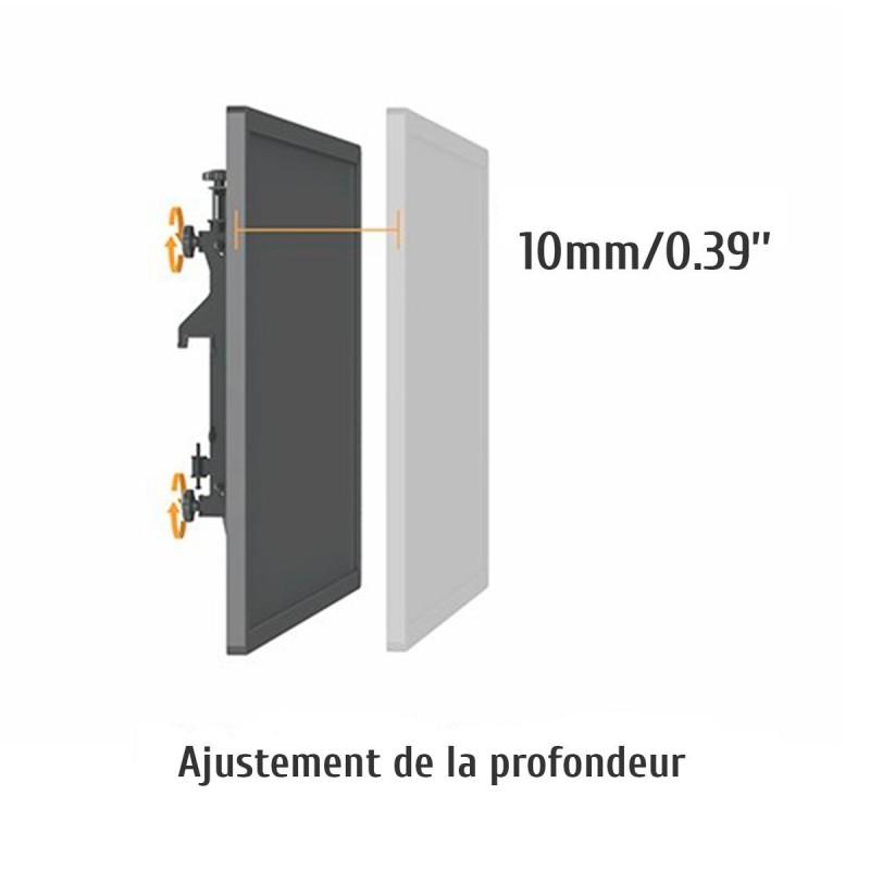 Support sur roulettes pour 2 écrans TV 43" - 49" Hauteur 240cm