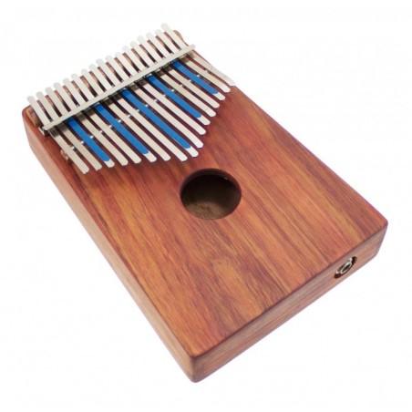 KALIMBA TREBLE 17 NOTES SUR BOÎTE + PICKUP AMI HUGH TRACEY