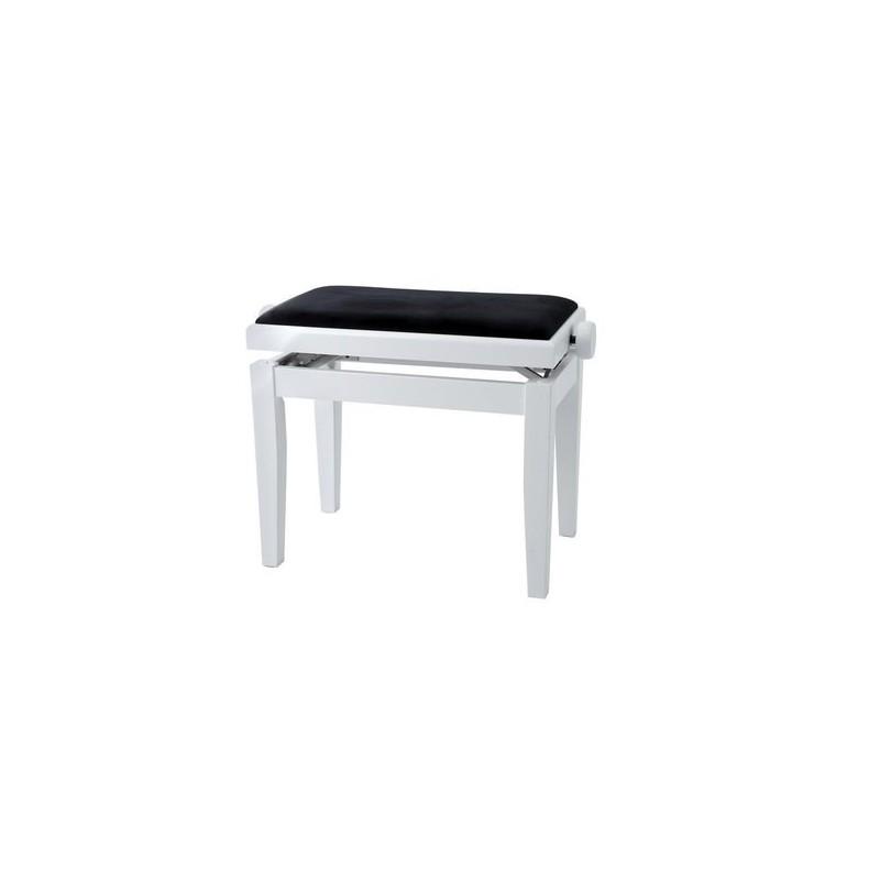 BANQUETTE PIANO DELUXE BLANC MAT GEWA SLJMUSIC.COM