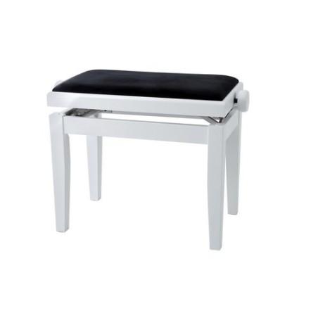 BANQUETTE PIANO DELUXE BLANC MAT GEWA SLJMUSIC.COM