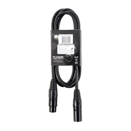 CÂBLE DMX XLR FEMELLE 3B - XLR MÂLE 3B 6M EASY EASY PLUGGER