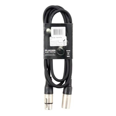 CÂBLE XLR FEMELLE 3B - XLR MÂLE 3B 0.60M EASY PLUGGER