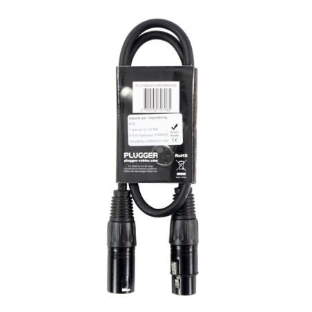 CÂBLE DMX XLR FEMELLE 3B - XLR MÂLE 3B 3M EASY - PLUGGER