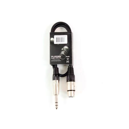 CÂBLE XLR FEMELLE - JACK MÂLE STÉRÉO 15M EASY PLUGGER