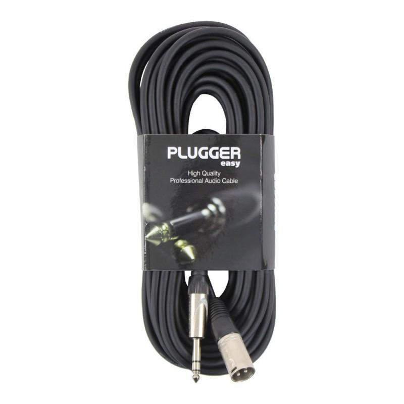 CÂBLE XLR MÂLE 3B - JACK MÂLE STÉRÉO 1.5M EASY PLUGGER