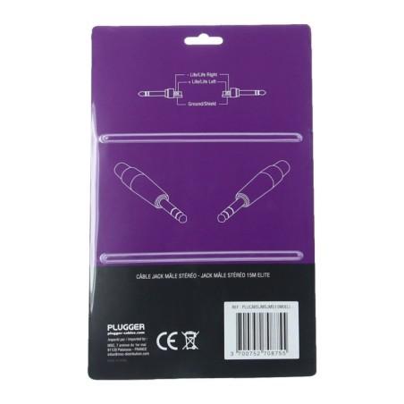 CÂBLE JACK MÂLE STÉRÉO - JACK MÂLE STÉRÉO 1.50 M ELITE PLUGGER
