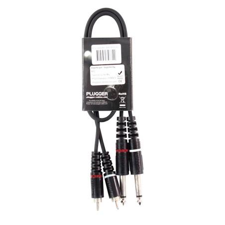 CÂBLE BRETELLE RCA MÂLE - JACK MÂLE MONO 0.60M EASY PLUGGER
