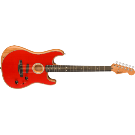 ACOUSTASONIC AMERICAN STRATOCASTER DAKOTA RED FENDER SLJMUSIC.COM