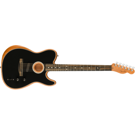 ACOUSTASONIC AMERICAN TELECASTER BLACK FENDER SLJMUSIC.COM