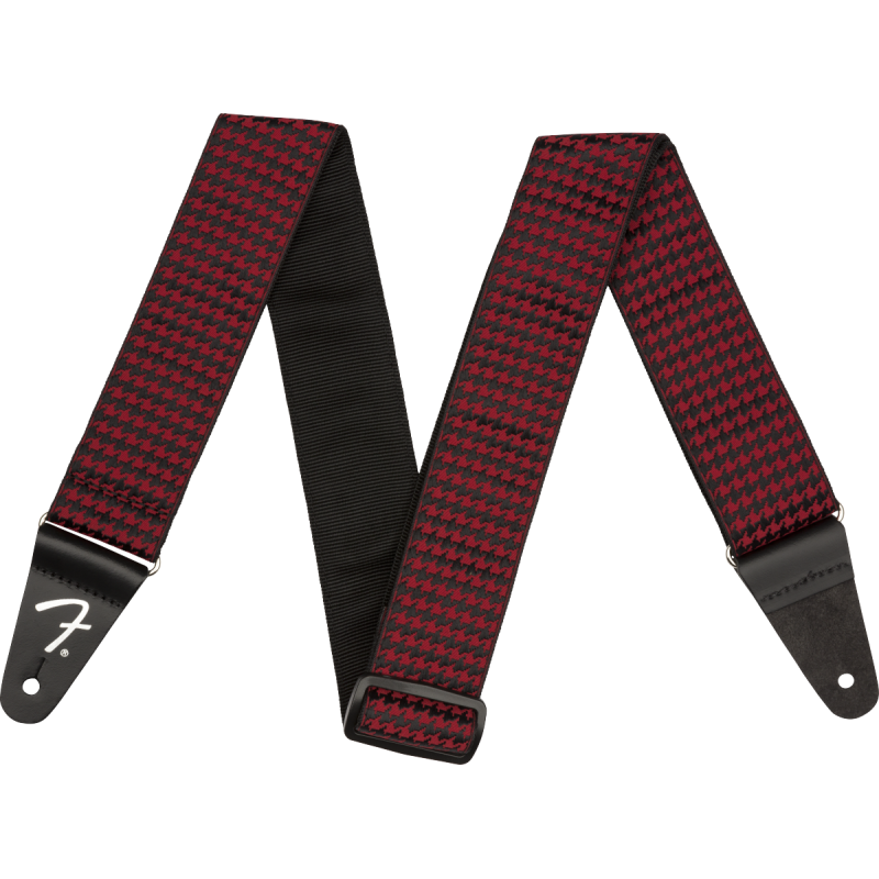 HOUNDSTOOTH JACQUARD STRAP RED FENDER SLJMUSIC.COM