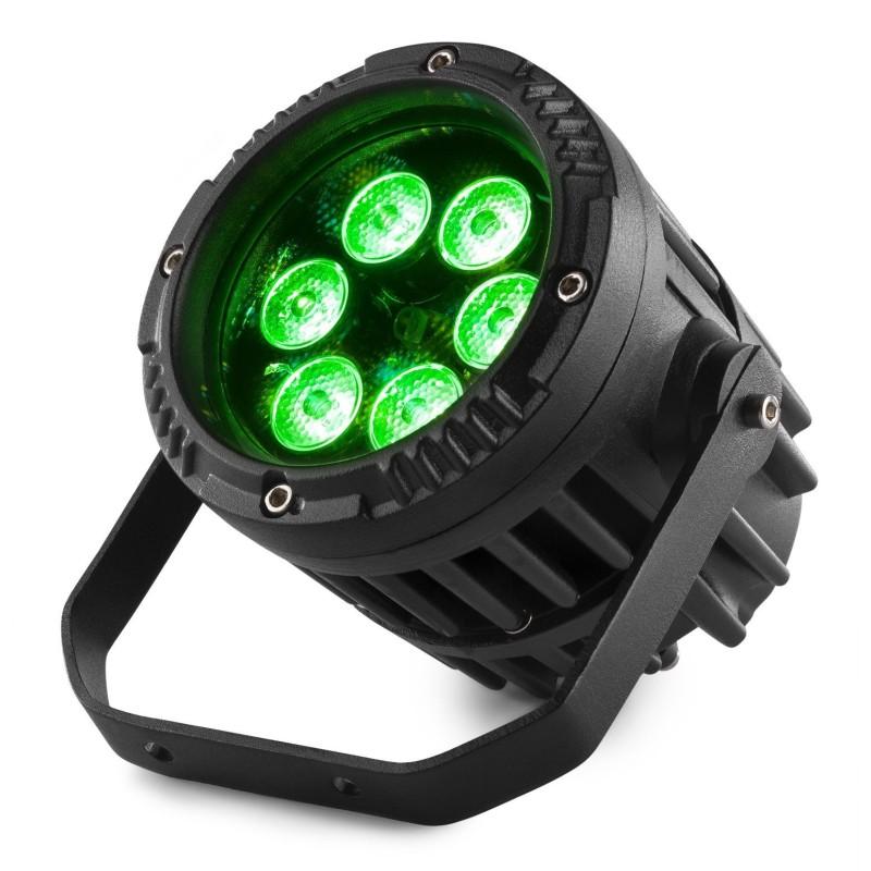 PAR À LED 6 X 3 W 3-EN-1 RGB, IP65, ALU - BWA63