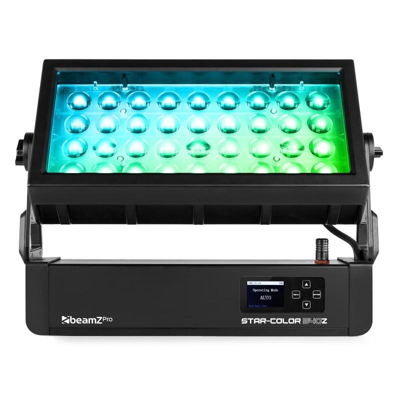 PROJECTEUR ÉTANCHE À LED 36X15W AVEC ZOOM 7°-58°, DMX SANS FIL, STAR COLOR 540Z BeamZ Professional