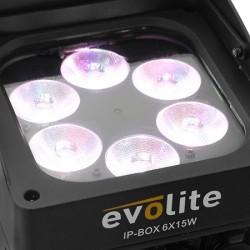 IP-BOX 6X15W EVOLITE SLJMUSIC.COM