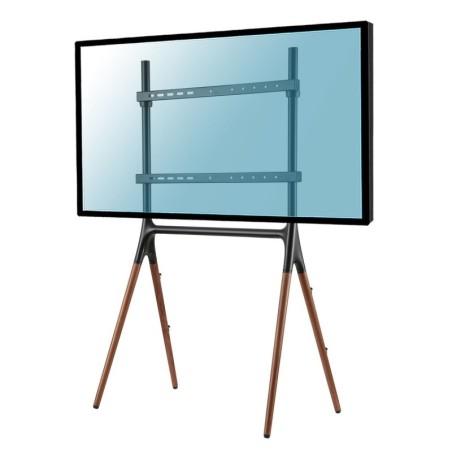 Support chevalet design scandinave pour TV 49"- 70" noir/noyer