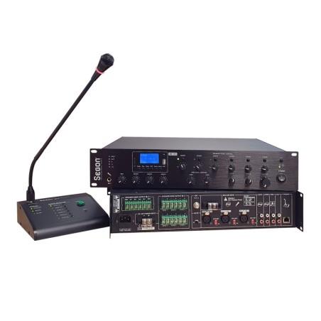 AMPLI 500W PRÉAMPLIFICATEURS 6 ZONES AVEC SOURCES AUDIO TUNER, USB ET BLUETOOTH