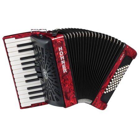 BRAVO II 48 SILENTKEY ACC PIANO ROUGE+HOUSSE HONNER