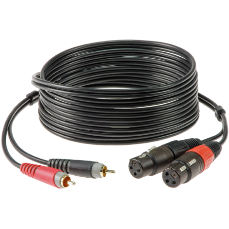 CABLE PRO 2RCA/2XLR-F NOIR 2M KLOTZ