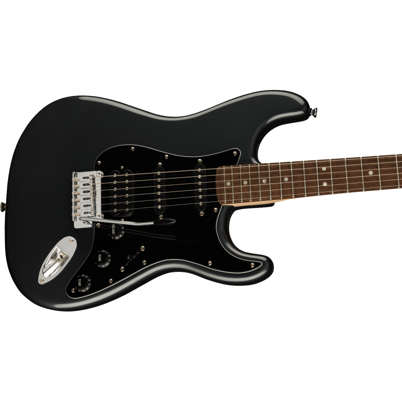 Affinity Series Stratocaster HSS Pack LRL Charcoal Frost Metallic Gig Bag Squier