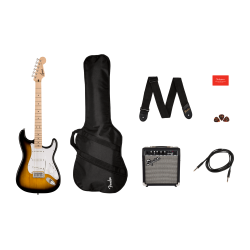 Squier Sonic Stratocaster Pack MN 2-Color Sunburst Gig Bag Squier