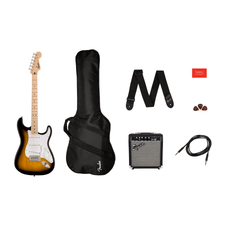 Squier Sonic Stratocaster Pack MN 2-Color Sunburst Gig Bag Squier