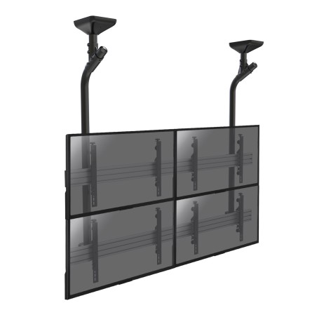 Support plafond mur d'images pour 4 écrans TV 45''-55''