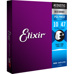 Elixir 11000 Polyweb Bronze 80/20 Extra Light 10-47 sljmusic.com