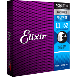Elixir 11025 Polyweb Bronze 80/20 Custom Light 11-52 sljmusic.com