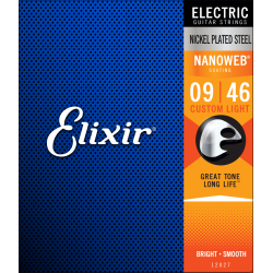 Elixir Electric Nanoweb Custom Light 09-46