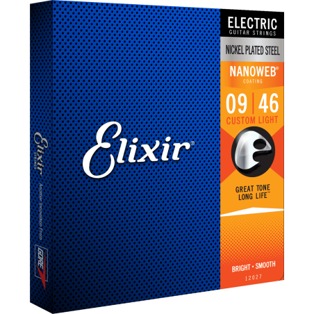 Elixir Electric Nanoweb Custom Light 09-46 sljmusic.com