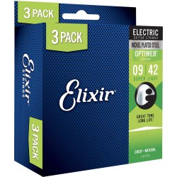 Elixir Pack de 3 jeux Electric Optiweb 9-42 Extra Light sljmusic.com