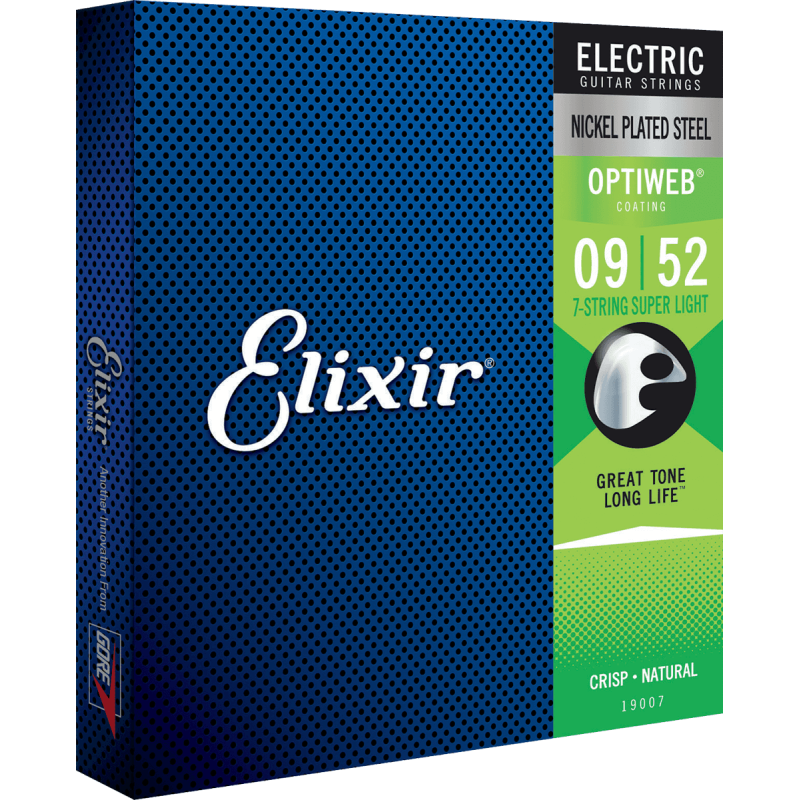 Elixir Electric Optiweb 7 Cordes Super Light 09-52 sljmusic.com