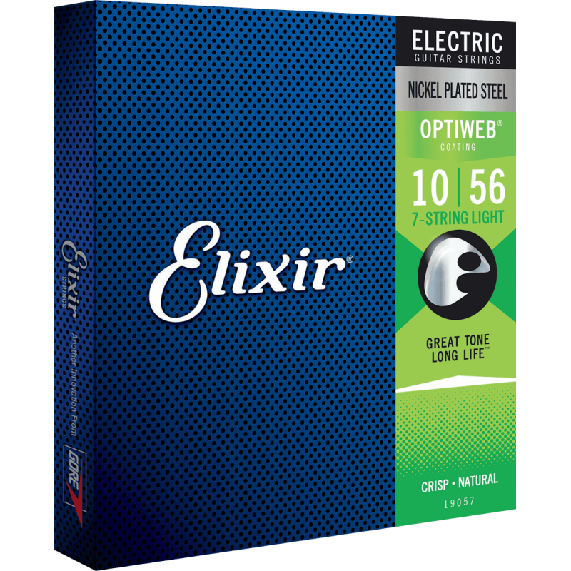 Elixir Electric Optiweb 7 cordes Light 10-56 sljmusic.com
