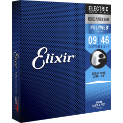 Elixir Electric Polyweb Custom Light 09-46 sljmusic.com