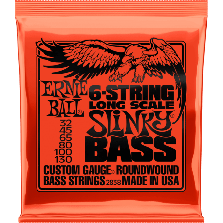 Ernie Ball Slinky long scale 6 cordes 32-130  sljmusic.com