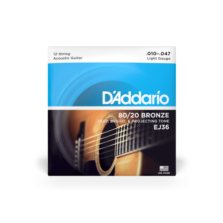 D'Addario Light 12-String Acoustic Guitar Strings