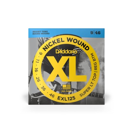 D'Addario Super Light Top/Regular Bottom Electric Guitar Strings